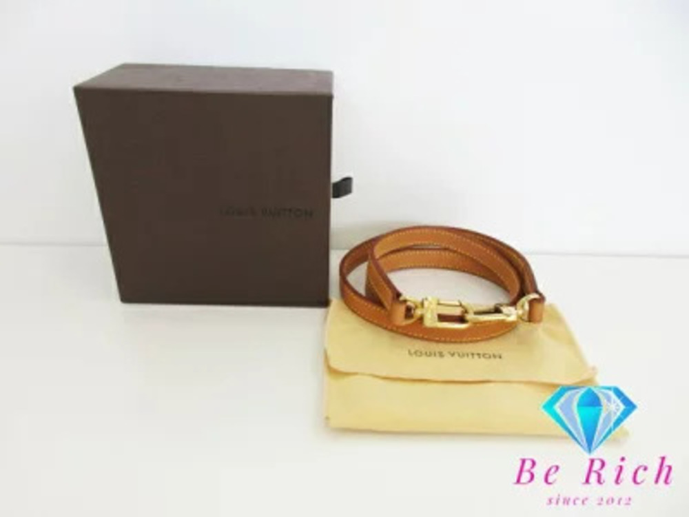 Louis Vuitton Leather Shoulder Strap Bag Brown Accessory